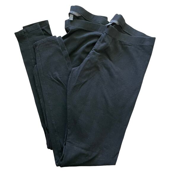 Victoria’s Secret Set of 2 Black Leggings Pant Size S Pull-On Elastic Waist - Picture 1 of 10